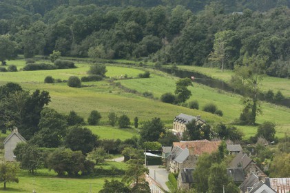 France, Manche, Roches de Ham and kayaking on the river Vire