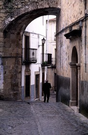Espagne, Estrémadure, Montanchez, Ruelles de la ville