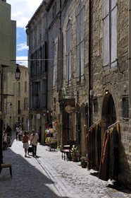 France, Herault, Pezenas, old city, rue de la Foire (Fair street)
