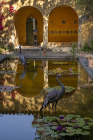 France, Alpes-Maritimes, Menton, the garden Serre de la Madone, the Moorish-inspired garden in the villa of Major Lawrence Johnston