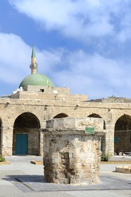 Israel, North district, Galilee, Acre (Akko), old town, listed as World Heritage by UNESCO, the Ottoman city, Jezzar Pasha mosque