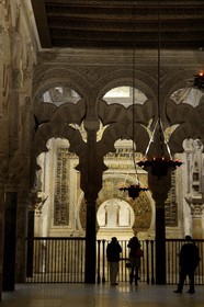 Spain, Andalusia, Cordoba, historical center listed as World Heritage by UNESCO, Mezquita, the Mosque cathedral, the mihrab of the mosque in the background