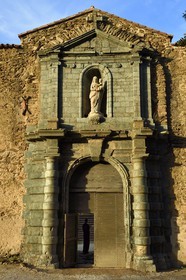 France, Var, Massif des Maures, Collobrieres, chartreuse de la Verne, monumental gate in serpentine stone