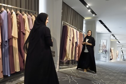 Sultanate of Oman, Muscat, Al-Athaiba district, haute couture boutique of Amal Al-Raisi, founder and fashion designer Amal Al-Raisi