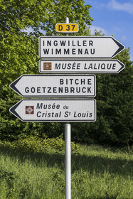 France, Moselle, Meisenthal, road signs