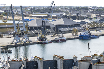 France, Ille et Vilaine, Cote d'Emeraude (Emerald Coast), Saint Malo, the Vauban basin in the commercial port