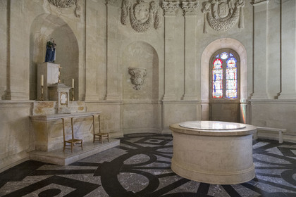 France, Gironde, Verdon sur Mer, lighthouse of Cordouan, listed as World Heritage by UNESCO, the chapel