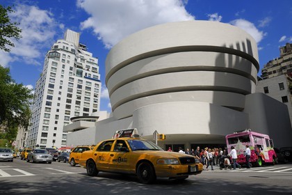 United States, New York City, Manhattan, Solomon R. Guggenheim Museum by architect Frank Lloyd Wright