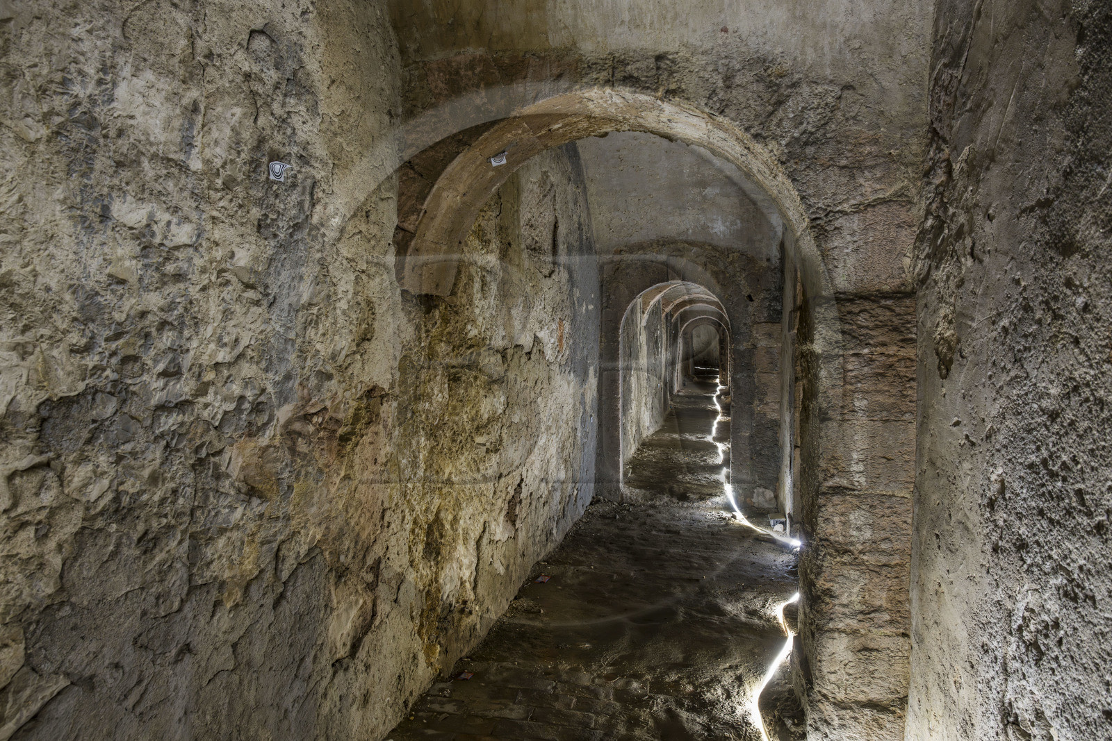 France, Bouches-du-Rhône (13), Marseille, Citadelle de Marseille (Fort Saint-Nicolas, le haut fort appelé fort d’Entrecasteaux), les souterrains