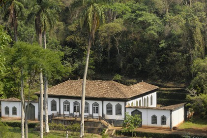Brésil, Etat du Minas Gerais, ville de Serro, la ferme chacara do Barao do Serro (Route de l'or, Estrada Real)