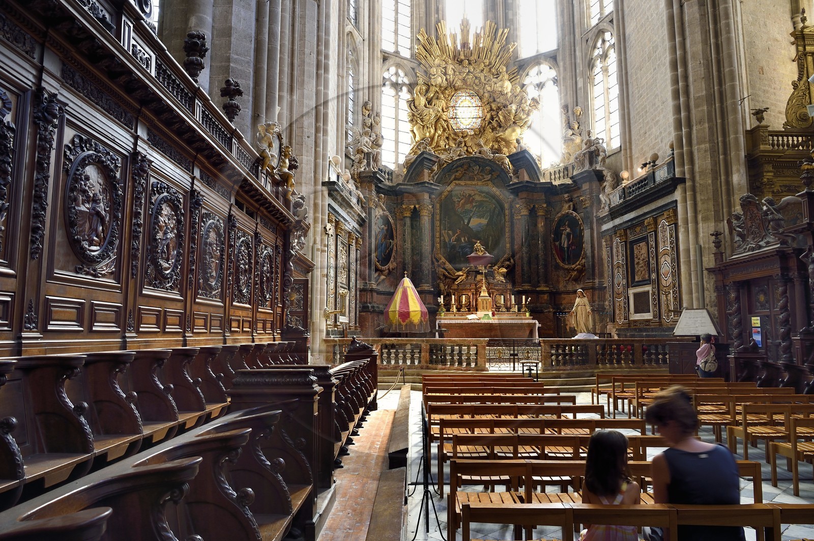 France, Var (83), Provence Verte, Saint-Maximin-la-Sainte-Baume, basilique Sainte Madeleine, le choeur