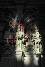 France, Seine-Maritime (76), Dieppe, l'église Saint-Jacques du XIIIème siècle, le Mur de la chapelle du Tresor dit des Sauvages vers 1529
