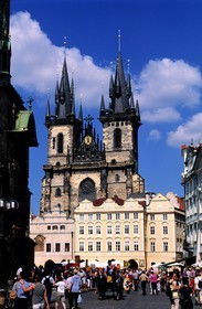République Tchèque, Prague, Staré Mesto, place de la vieille ville et église Notre-Dame de Tyn