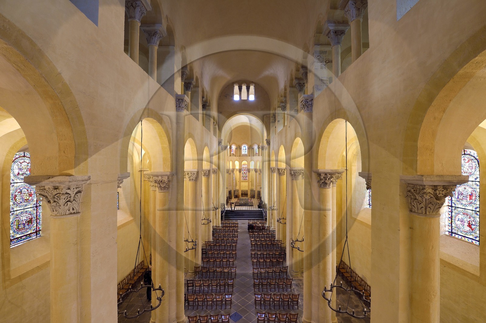 France, Puy-de-Dôme (63), Clermont-Ferrand, basilique Notre-Dame-du-Port de style roman auvergnat, classée Patrimoine Mondial de l'UNESCO au titre des Chemins de Saint-Jacques-de-Compostelle en France
