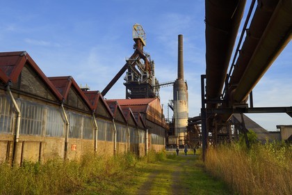 France, Moselle (57), Vallée de la Fensch, usine sidérurgique d'Uckange, Parc du Haut-fourneau U4