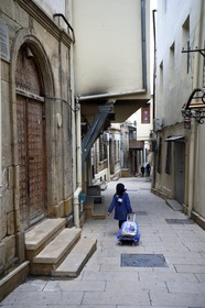 Azerbaïdjan, Bakou, ruelle de la Vieille ville, classée au patrimoine mondial de l'UNESCO