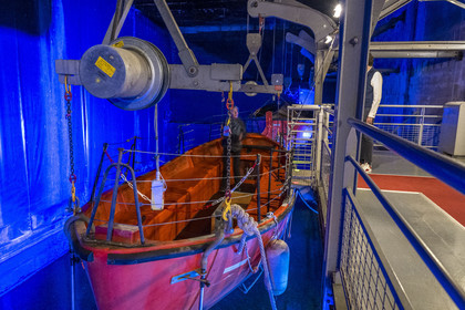 France, Loire Atlantique, Saint Nazaire, Escal'Atlantic in the former German submarine base brings the world of transatlantics back to life