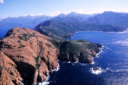 France, Corse-du-Sud (2A), Capo Rosso (vue aérienne)