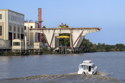 France, Loire Atlantique, Indre, the former Indret foundry occupied by the Propulsion Unit of Naval Group on the banks of the Loire river
