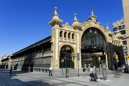 Spain, Aragon, Zaragoza, Mercado de Lanuza, central market