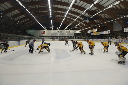 France, Haute Savoie, Morzine, ice hockey game from the Morzine-Avoriaz Hockey Club called the Penguins
