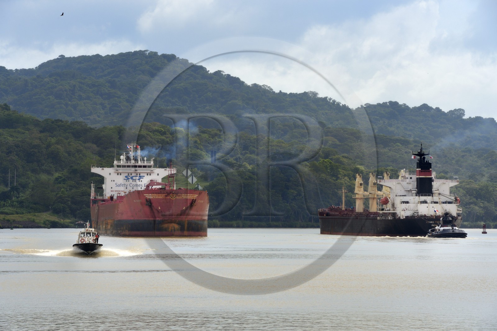 Panama, Canal de Panama à Gamboa, cargo Panamax