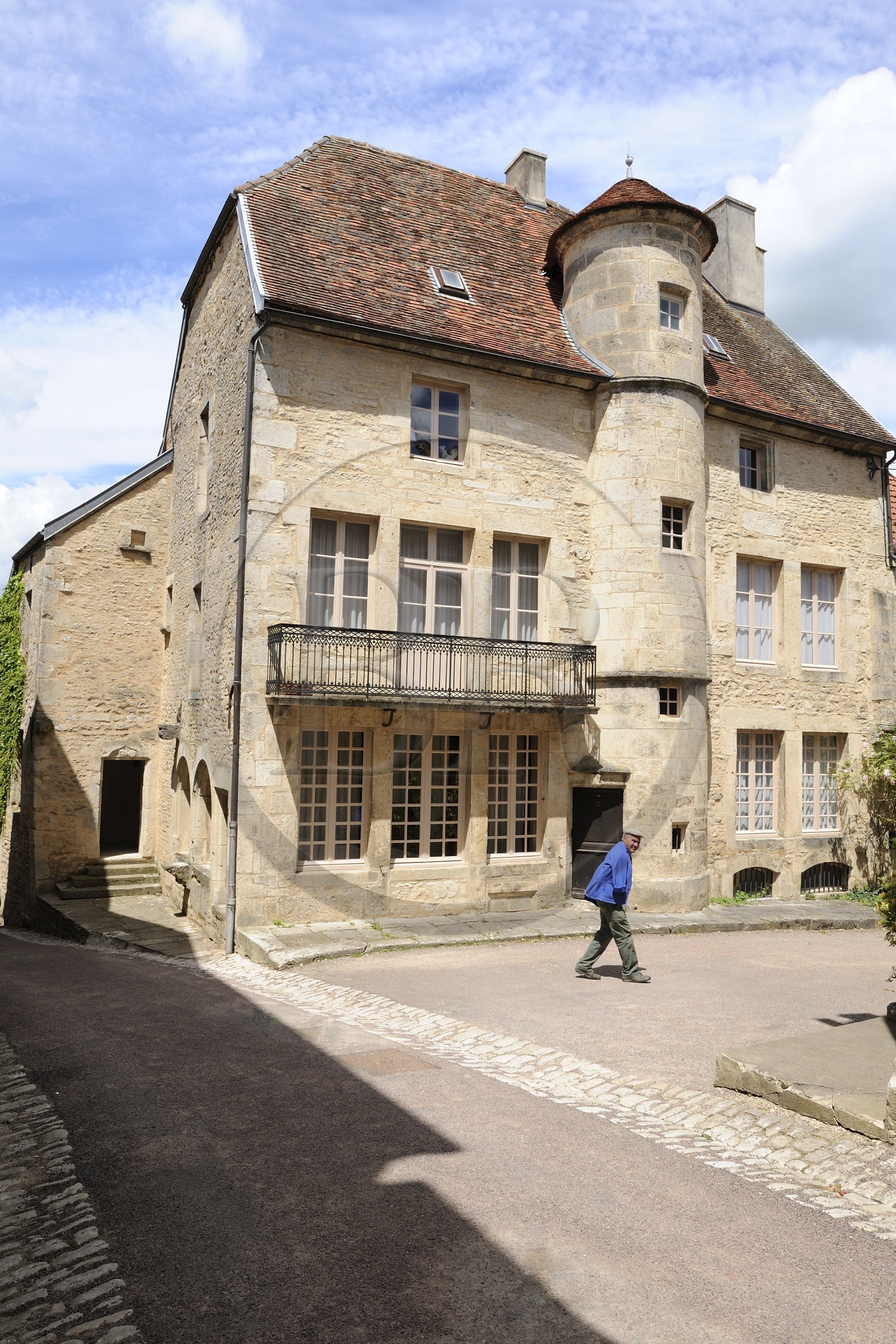 France, Côte d'Or (21), Flavigny-sur-Ozerain, maisons à haies d'échoppe