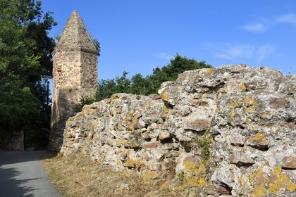 France, Var, Frejus, Forum Julii, the Lantern of Augustus that marked the entrance to the ancient Roman Port and the vestiges of the wharf