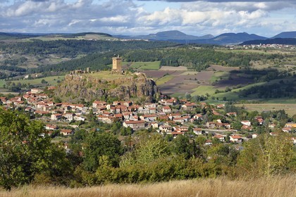 France, Haute-Loire (43), Polignac, Chateau de Polignac, forteresse du XIe siècle sur un plateau basaltique