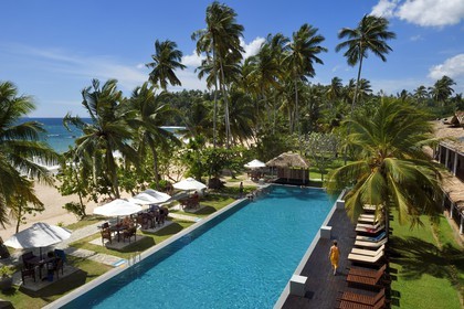 Sri Lanka, Province du Sud, Weligama, plage de Mirissa, Paradise Beach Club hotel