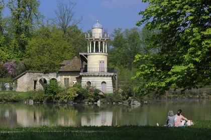 France, Yvelines, Chateau de Versailles, listed as World Heritage by UNESCO, Marlborough Tower of the Queen's Hamlet in Marie Antoinette's Estate