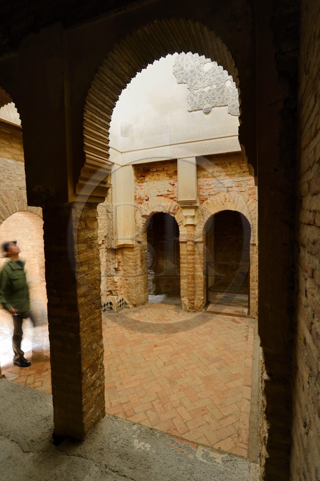Espagne, Andalousie, Grenade, bains (hammam) de la mosquée de l'Alhambra, classé Patrimoine Mondial de l'UNESCO