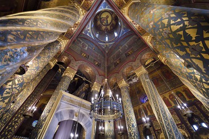 Romania, Wallachia, Muntenia, Arges County, the Curtea de Arges monastery from the early 16th century is now an Episcopal church which houses the necropolis of the early kings of Romania