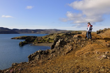 Iceland, Reykjavik region, Krisuvik Valley, Kleifarvatn Lake