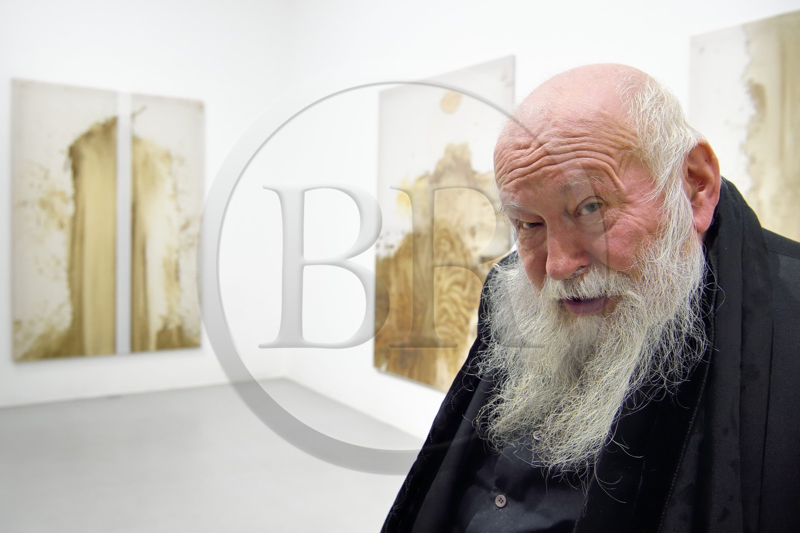 France, Paris (75), Galerie RX, Hermann Nitsch, artiste contemporain autrichien, cofondateur du mouvement Wiener Aktionismus (Actionnisme viennois)