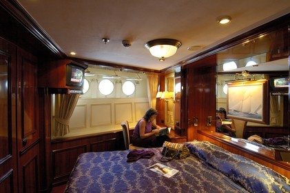 Caribbean sea, Cruise on the ship Royal Clipper, inside a cabin