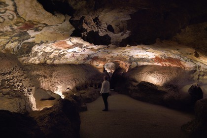 France, Dordogne, Perigord Noir, Vezere Valley, Montignac sur Vezere, Lascaux II caves, reconstitution of the prehistoric site and decorated cave listed as World Heritage by UNESCO