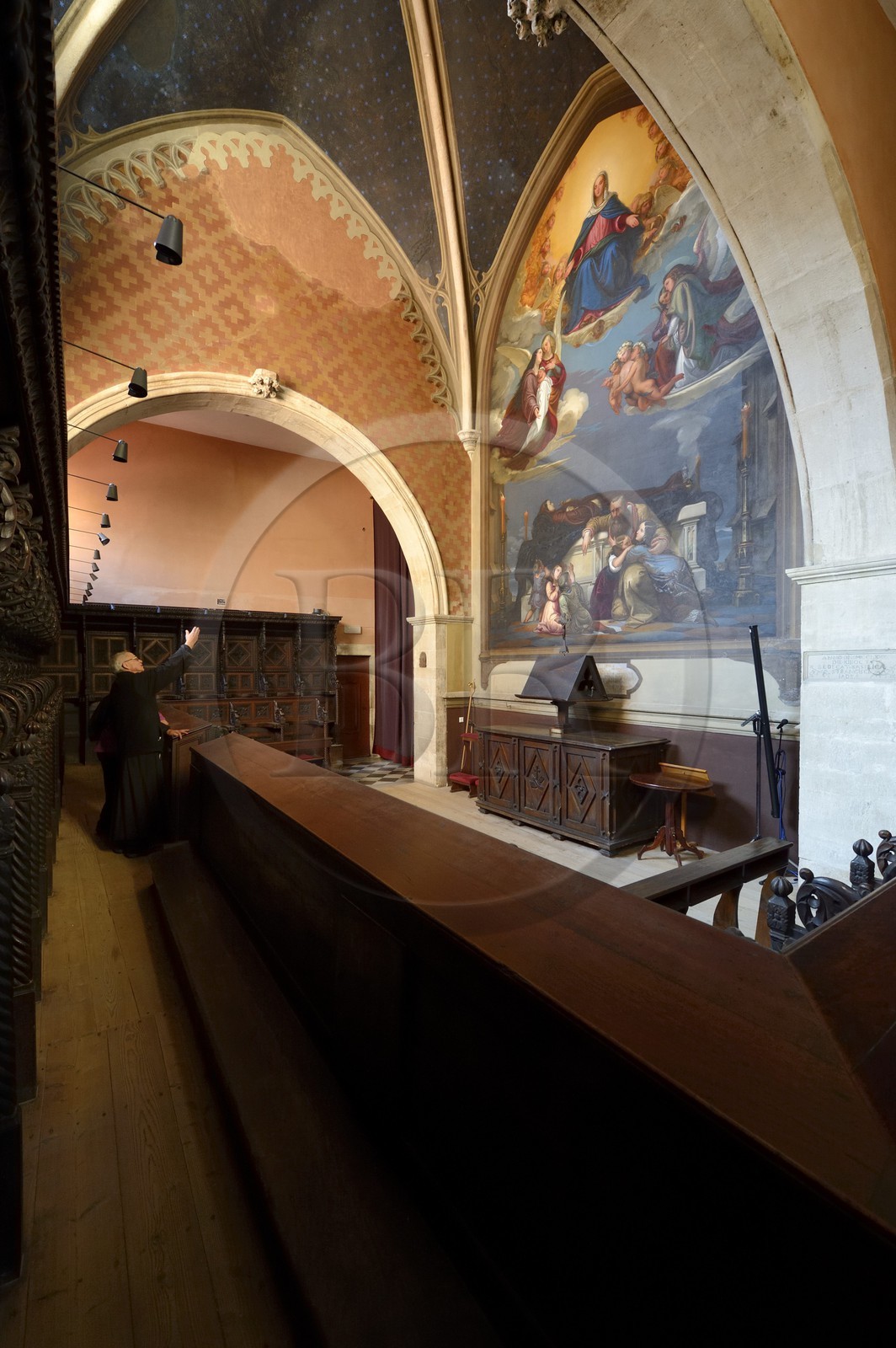 Croatia, Dalmatia, Dalmatian Coast, Zadar, church and Convent of St. Francis, room from 1393 in the church for the psalms choir where the Codex was
