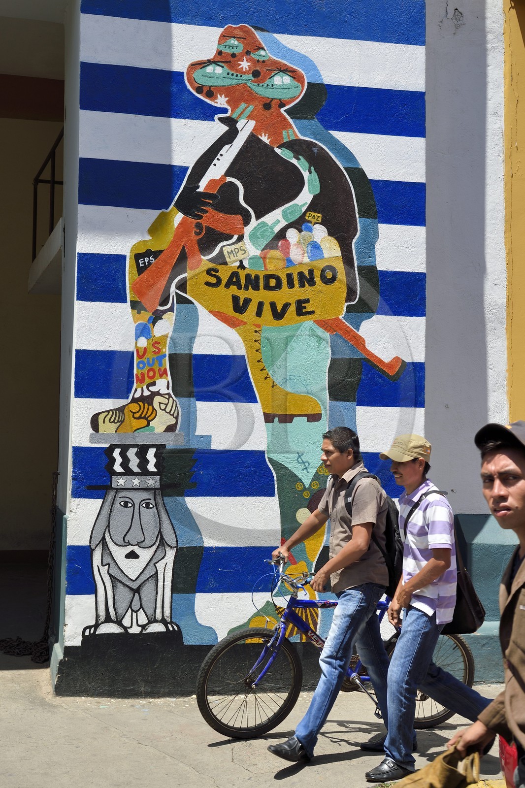 Nicaragua, Leon, fresques murales de la révolution sandiniste