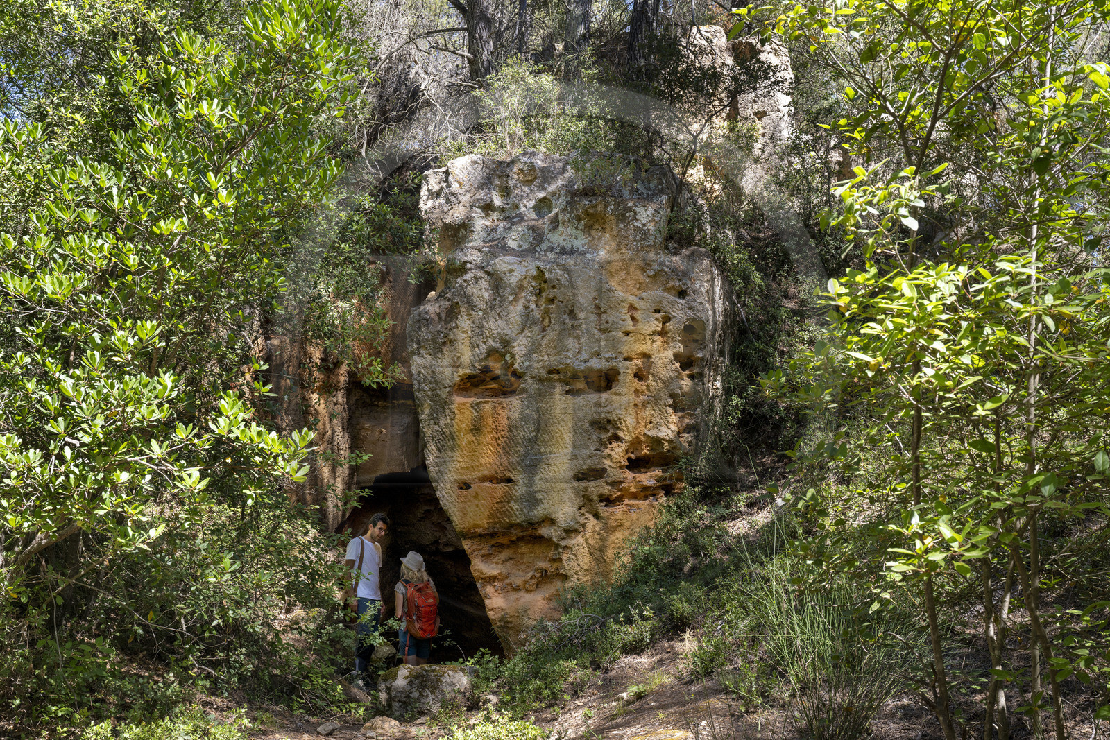 France, Bouches-du-Rhône (13), Aix en Provence, plateau de Bibemus, les carrières de Bibemus qui ont inspirées de nombreuses toiles de Cézanne