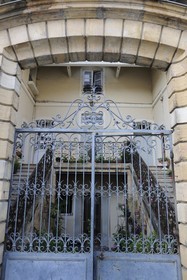 France, Saône et Loire (71), Cluny, hotel particulier de la vieille ville rue Aucaigne
