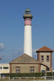 France, Calvados, Cote de Nacre, Ouistreham, Riva Bella, the lighthouse