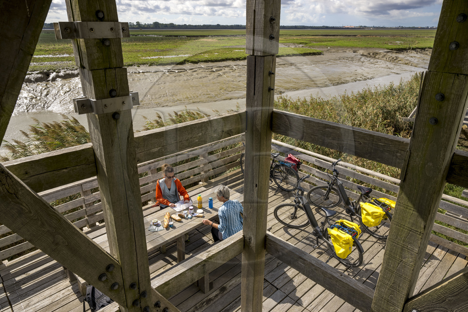 France, Loire Atlantique, Lavau sur Loire, open-air contemporary art collection Estuary, the Observatory created by the artist Tadashi Kawamata