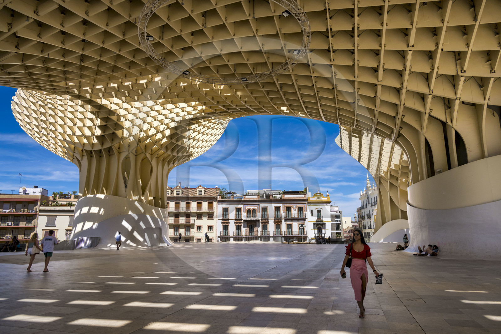 Espagne, Andalousie, Séville, Plaza de la Encarnacion - Plaza Mayor, Metropol Parasol ou Setas de Sevilla (construit en 2011) par l'architecte  Jurgen Mayer-Hermann