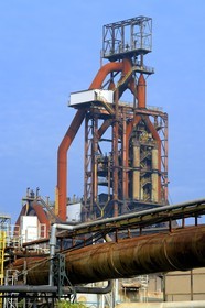 France, Moselle, Fensch Valley, Hayange, steel mill, the last Blast furnaces (known as of Florange) of ArcelorMittal