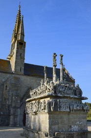 France, Finistere, Saint Jean Trolimon, calvary of Notre-Dame de Tronoen Chapel