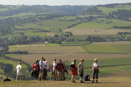France, Calvados (14), la Suisse normande, Clécy, la vallée de l'Orne vu depuis le pain de sucre