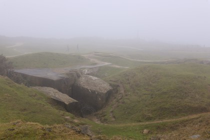 France, Calvados, Grandcamp Maisy, Pointe du Hoc blockhaus