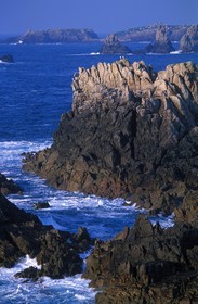 France, Finistère (29), île d'Ouessant, les rochers de la côte ouest
