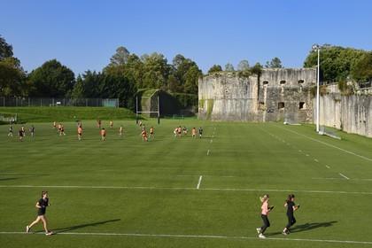 France, Pyrenees Atlantiques, Basque Country, Bayonne, rugby training at the stadium of the ramparts